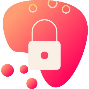 Basit vektör simgesi, kilidin illüstrasyonu