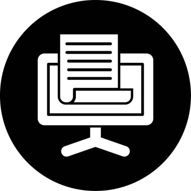 vektör lcd simgesi illüstrasyonu