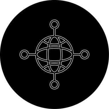 Modern b 'nin vektör illüstrasyonu dünyanın ikonundan yoksundur