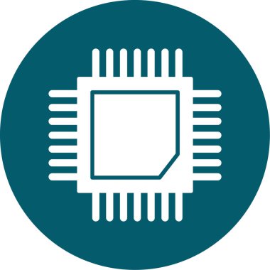 Çip simgesi vektör illüstrasyonu