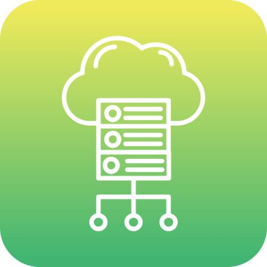 Soyut arkaplanda bulut hesaplama simgesi izole edildi