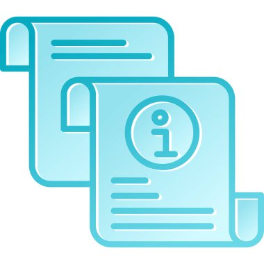 Bir belge simgesinin vektör illüstrasyonu