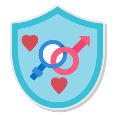 Kalp. Web simgesi basit illüstrasyon