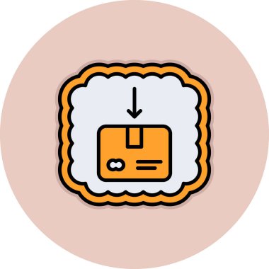 Bir kredinin karikatür simgesinin vektör çizimi