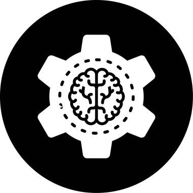 beyin ikonu vektör illüstrasyonu