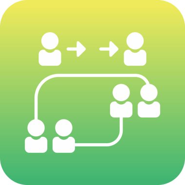 ağ bağlantısı düz yuvarlanmış kare simgesi