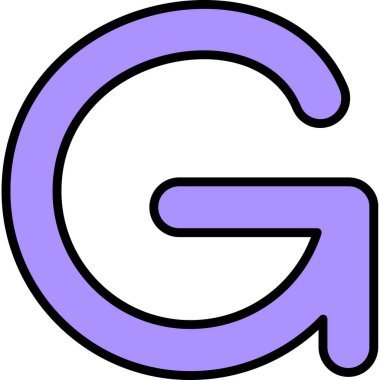 Bir g harfinin vektör illüstrasyonu