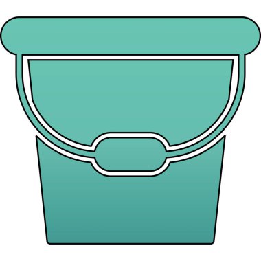 Çöp kutusu simgesi. Taslak çöp kutusu vektör rengi düz izole