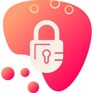 Güvenlik kavramının basit simgesi, vektör illüstrasyonu