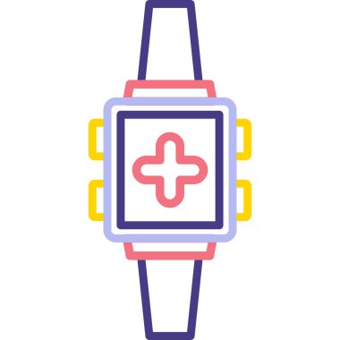 Akıllı Seç simgesi. Web için akıllı saat vektör simgelerinin özet çizimi