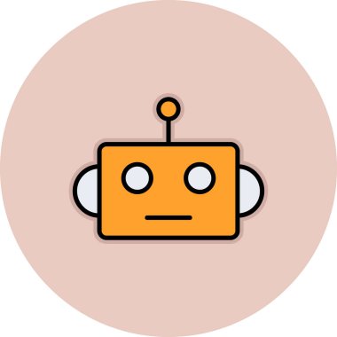 Robot simgesinin vektör illüstrasyonu