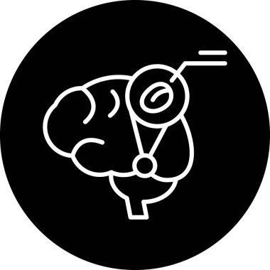 beyin ikonu vektör illüstrasyonu