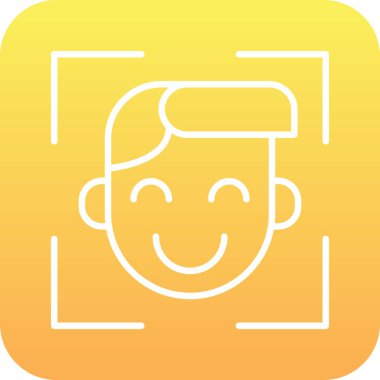 Yüz ikonlu mutlu yüz. vektör illüstrasyonu