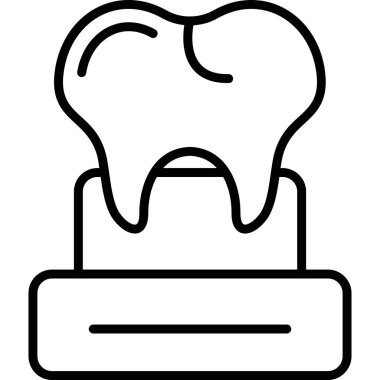 diş simgesi vektör illüstrasyonu