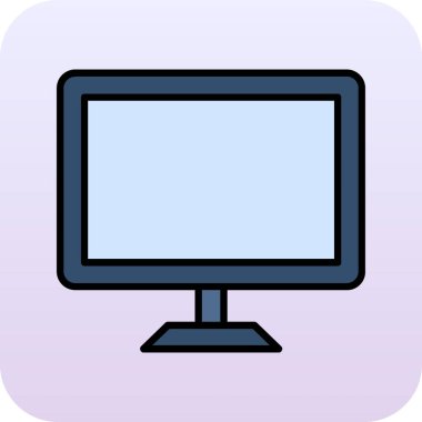 Monitör. Web simgesi basit illüstrasyon