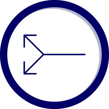 Yöne doğru vektör simgesi bir çerçeve içinde