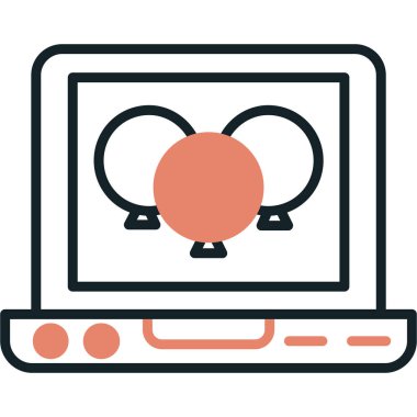 Bilgisayar monitörü. Basit resimleme