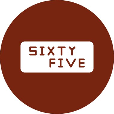 65 yıllık simge, vektör, illüstrasyon