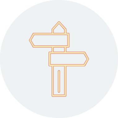 Yol. Web simgesi basit illüstrasyon