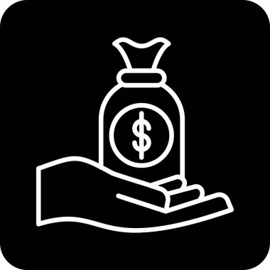 Para simgesinin vektör illüstrasyonu