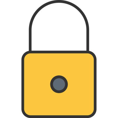 düz vektör simgesini kilitle.