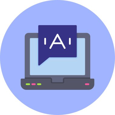 ai Yapay Zeka Simgesi Düz Biçimli