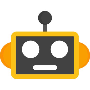 Bot web simgesi, vektör illüstrasyonu