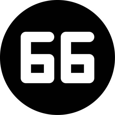 Bir 65 simgesinin vektör illüstrasyonu