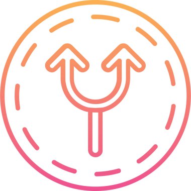 Bir ok simgesinin vektör illüstrasyonu