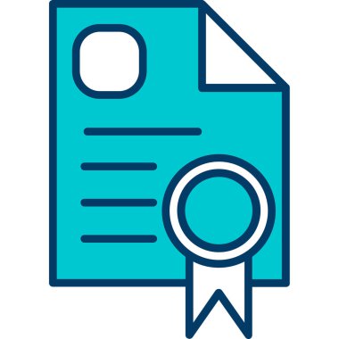 Sertifika. Web simgesi basit illüstrasyon