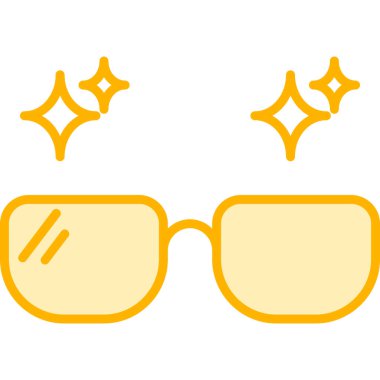 Gözlük. Web simgesi basit illüstrasyon