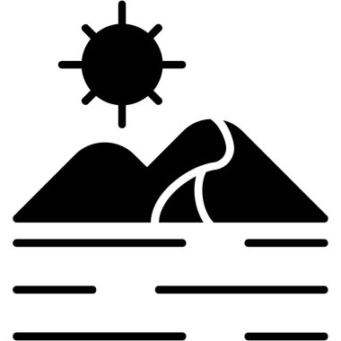 Yaz plajı. Basit resimleme