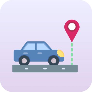 araba GPS gezinme simgesi - taslak biçimi