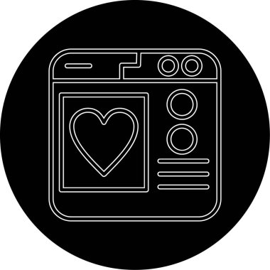 Elektronik aygıt simgesine sahip akıllı telefon kalbi