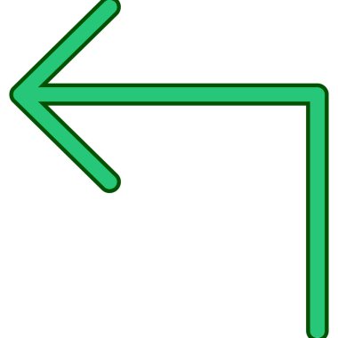 Sol ok simgesi. vektör illüstrasyonu