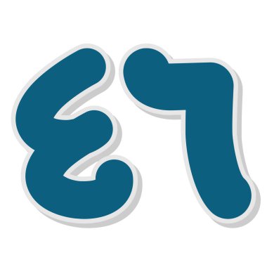 çizgi film doodle sayı yedi