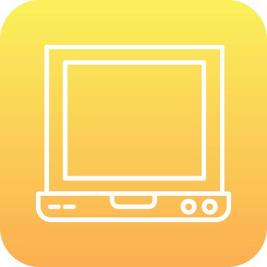 bilgisayar monitörü ikon vektör illüstrasyonu