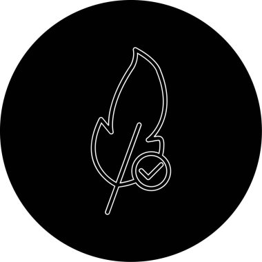 Tüy simgesi şablonunun illüstrasyon vektörü grafiği