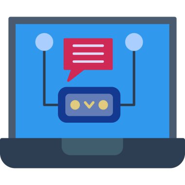 Konuş. Web simgesi basit illüstrasyon