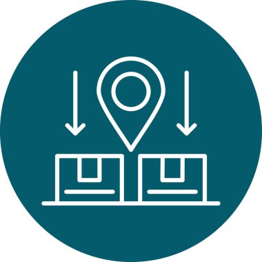 konum simgesi, konum haritası navigasyon vektör simgesi