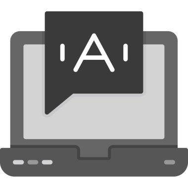 Bir dizüstü bilgisayarın vektör çizimi ve bir mektup.