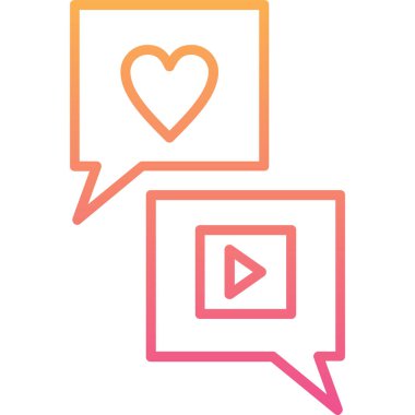 Modern kalp simgesinin vektör illüstrasyonu