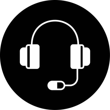 Kulaklık. Web simgesi basit illüstrasyon