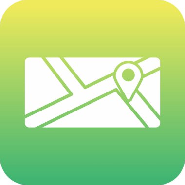 harita simgesi vektör illüstrasyonu