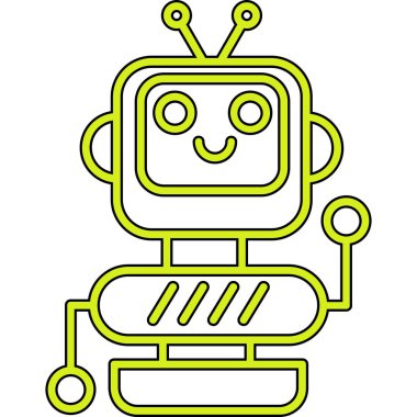 robot ikon vektör illüstrasyonu