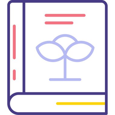 Kitap simgesi, modern basit illüstrasyon