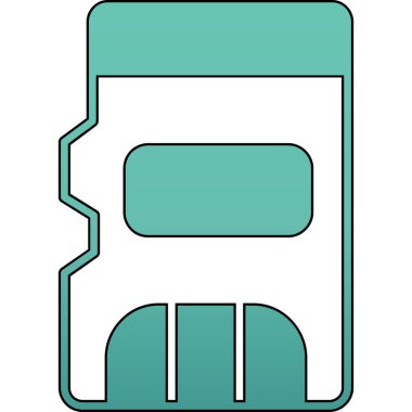 Bir araba simgesinin vektör illüstrasyonu