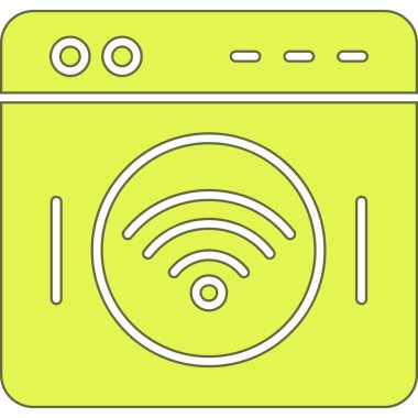 Kablosuz internet sembolü. İnternet simgesi vektör illüstrasyonu