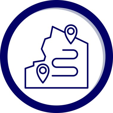 Harita iğnesi. Basit resimleme