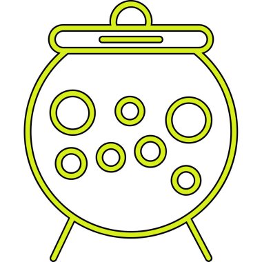 Mutfak ve yemek ikonu, taslak biçim